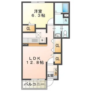 カーサ・中野 B棟【1階】の間取り