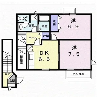 ホワイト・バーチ・ヴィラ【2階】の間取り