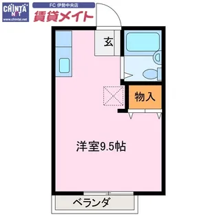 ビーラインミュー【2階】の間取り