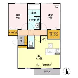 ビオス【1階】の間取り