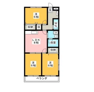 コーポカナイ【2階】の間取り