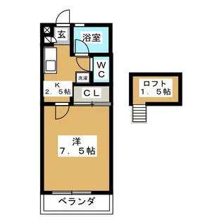 アルテミス キャッスル【2階】の間取り