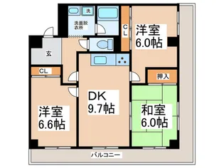 プラザ松治33【2階】の間取り