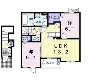ヴィラージュ ラ パン02【2階】の間取り
