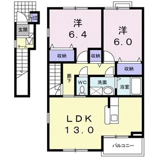 フロレスタ【2階】の間取り