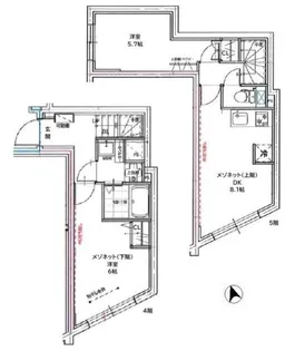 CREAL三軒茶屋【5階】の間取り
