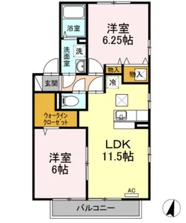 グランフォート壱番館【1階】の間取り
