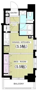 ライオンズマンション西麻布シティ【7階】の間取り
