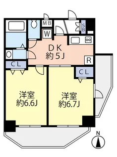 グランヴァン中野江古田【6階】の間取り