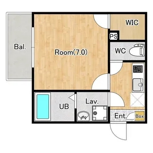 ジーメゾン衣笠栄町【1階】の間取り