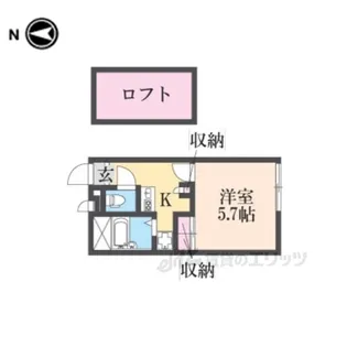 レオパレスカリヨ尼崎【1階】の間取り