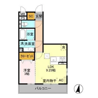 アロスネグロ【1階】の間取り