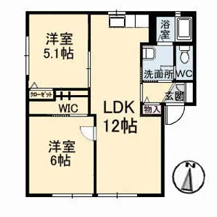 トリニータ【1階】の間取り