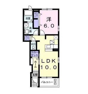 プリンセスI【1階】の間取り