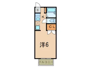 カッスル・クーム鈴蘭【2階】の間取り