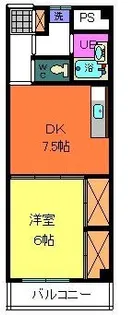 リバーサイド奥村【3階】の間取り