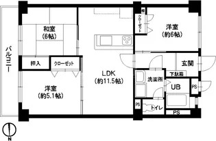 コーポJOY【4階】の間取り