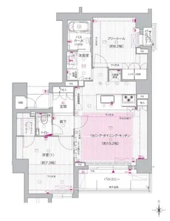 グランリソシエ烏丸御池【8階】の間取り