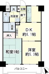 NICEアーバン鶴見中央II【6階】の間取り
