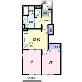 ブリリアント アップルB【1階】の間取り