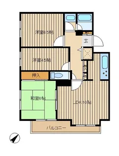トーヨー柏ハイム【1階】の間取り