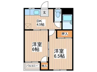 ハイツプリズムB【2階】の間取り