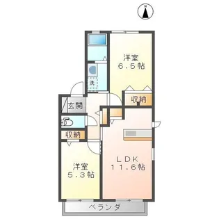 クラウディアゆう【2階】の間取り
