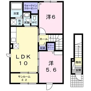 サンリットガーデンI(アイ)【2階】の間取り