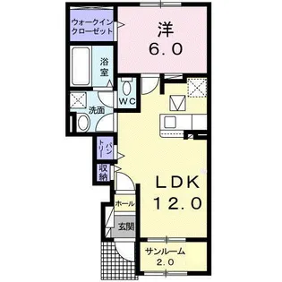 グランシャリオ千曲B【1階】の間取り