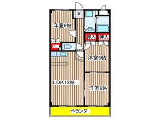 山ノ神マンション【4階】の間取り