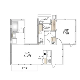 石蕗小路III【1階】の間取り