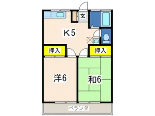 グリ-ンビレッジ峰【2階】の間取り