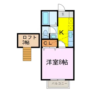 小森谷ハイツPart3【2階】の間取り
