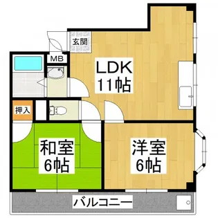 グランスカイマンション【3階】の間取り