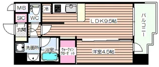 スプランディッド新大阪V【9階】の間取り