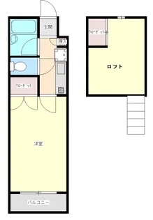 西山ハイツ【1階】の間取り