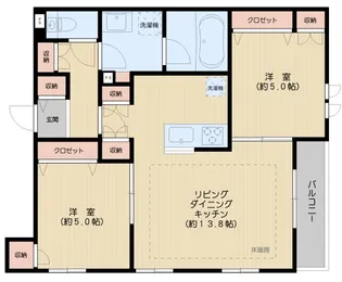 新築 グリーンヒル白山【2階】の間取り