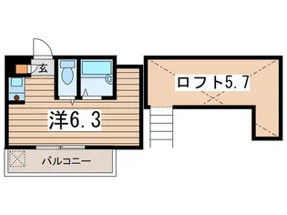 ラフォ-ネ目黒【2階】の間取り