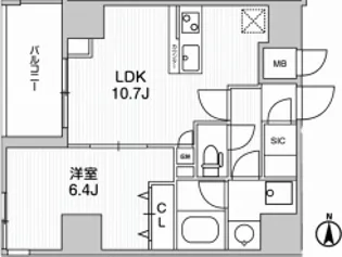 Weave Base-UENO NORTH【7階】の間取り