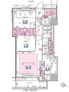 プラウドタワー郡山【9階】の間取り