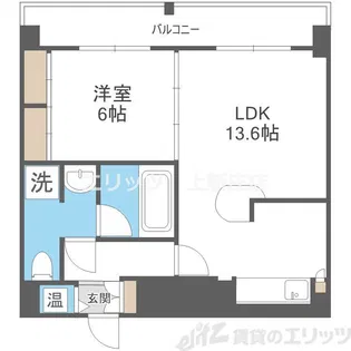 フローライト南森町【8階】の間取り
