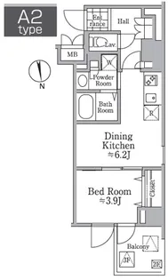 レジディア西小山【3階】の間取り