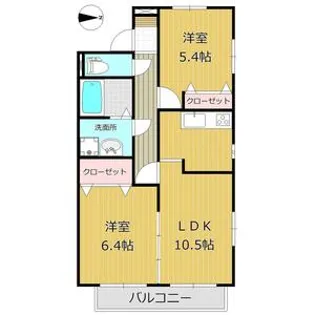 グランフィネス【2階】の間取り