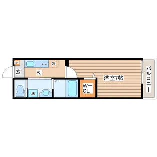 グロウランス長町II【1階】の間取り