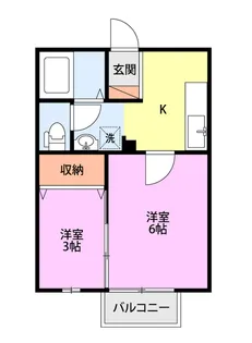 コーポサンシャイン【1階】の間取り