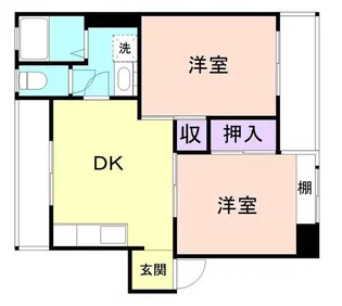 ハイツ有本【1階】の間取り