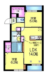 トーヨーメゾン松島【1階】の間取り