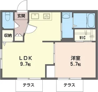 クロストン・ハイツ【1階】の間取り