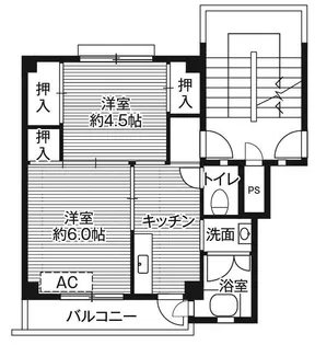ビレッジハウス津幡2号棟【2階】の間取り