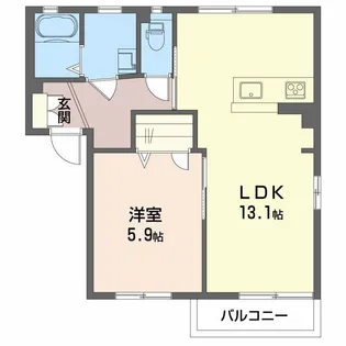 ルミエールやまだ【1階】の間取り